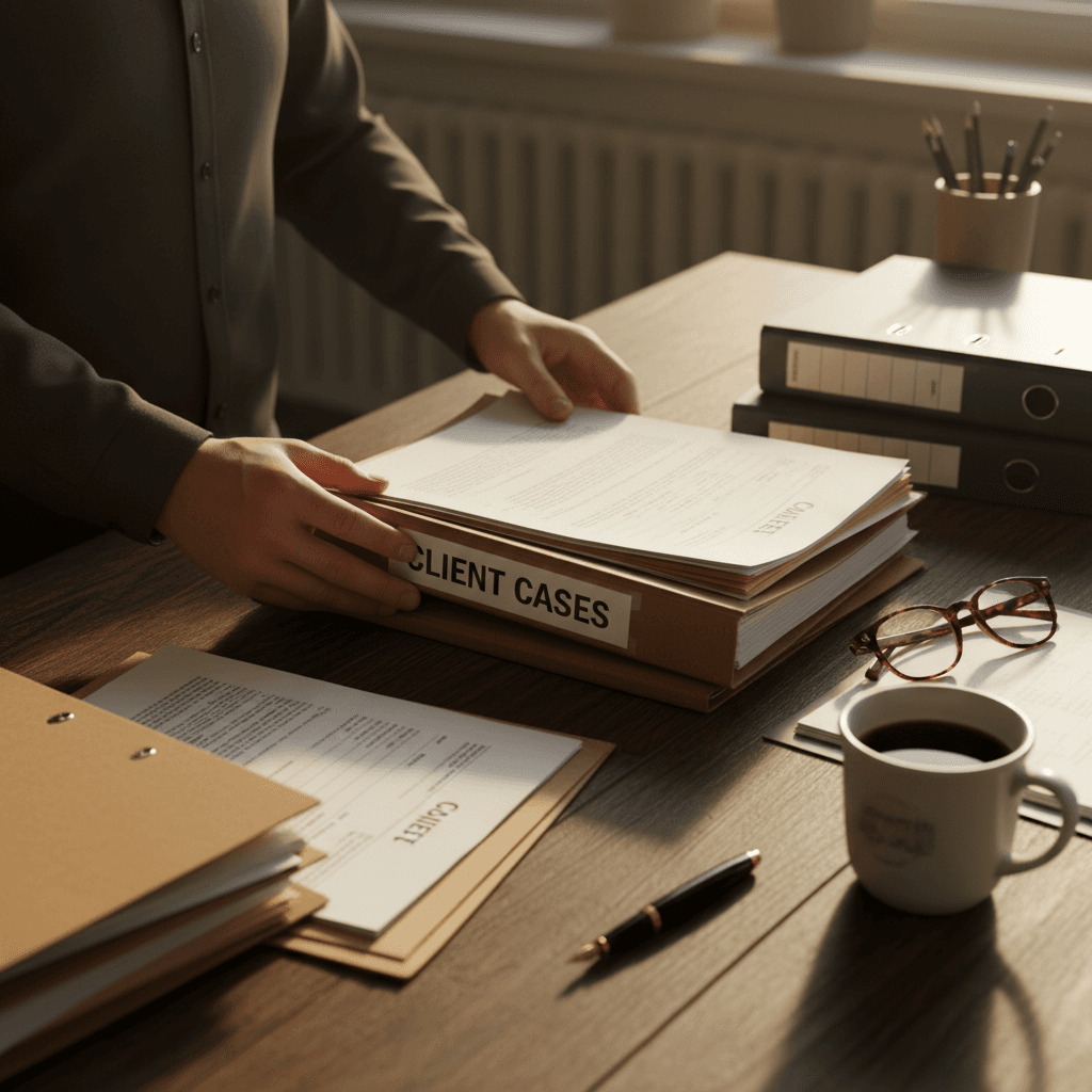 Client receiving completed notarized documents